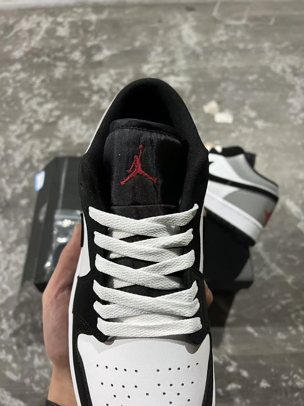 Nike Air Jordan 1 Low Metallic Silver Black White Lifestyle Sneakers 4