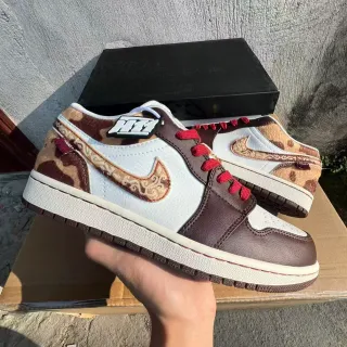 Nike Air Jordan 1 Low Multicolor Patterned Lifestyle Sneakers