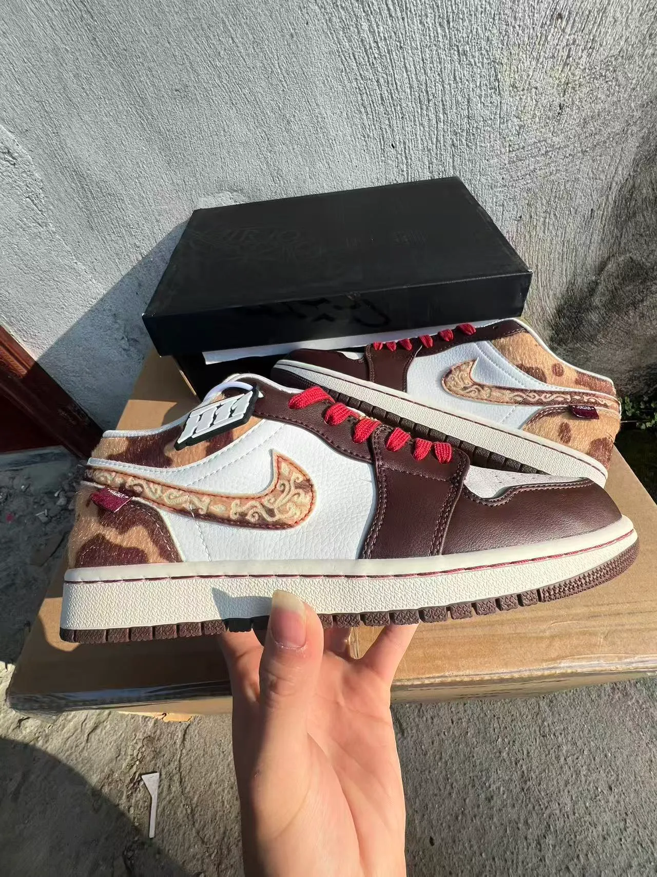 Nike Air Jordan 1 Low Multicolor Patterned Lifestyle Sneakers 7