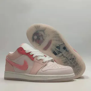 Nike Air Jordan 1 Low Pink and White Lifestyle Sneakers