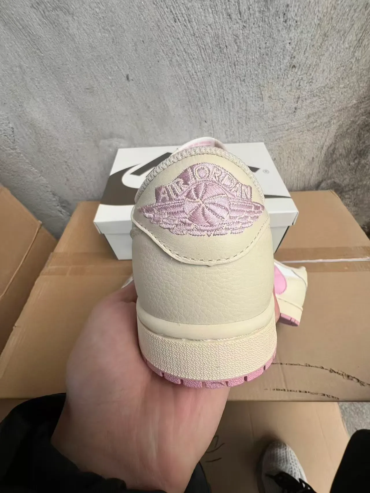 Nike Air Jordan 1 Low Pink Off-White Lifestyle Sneakers 8