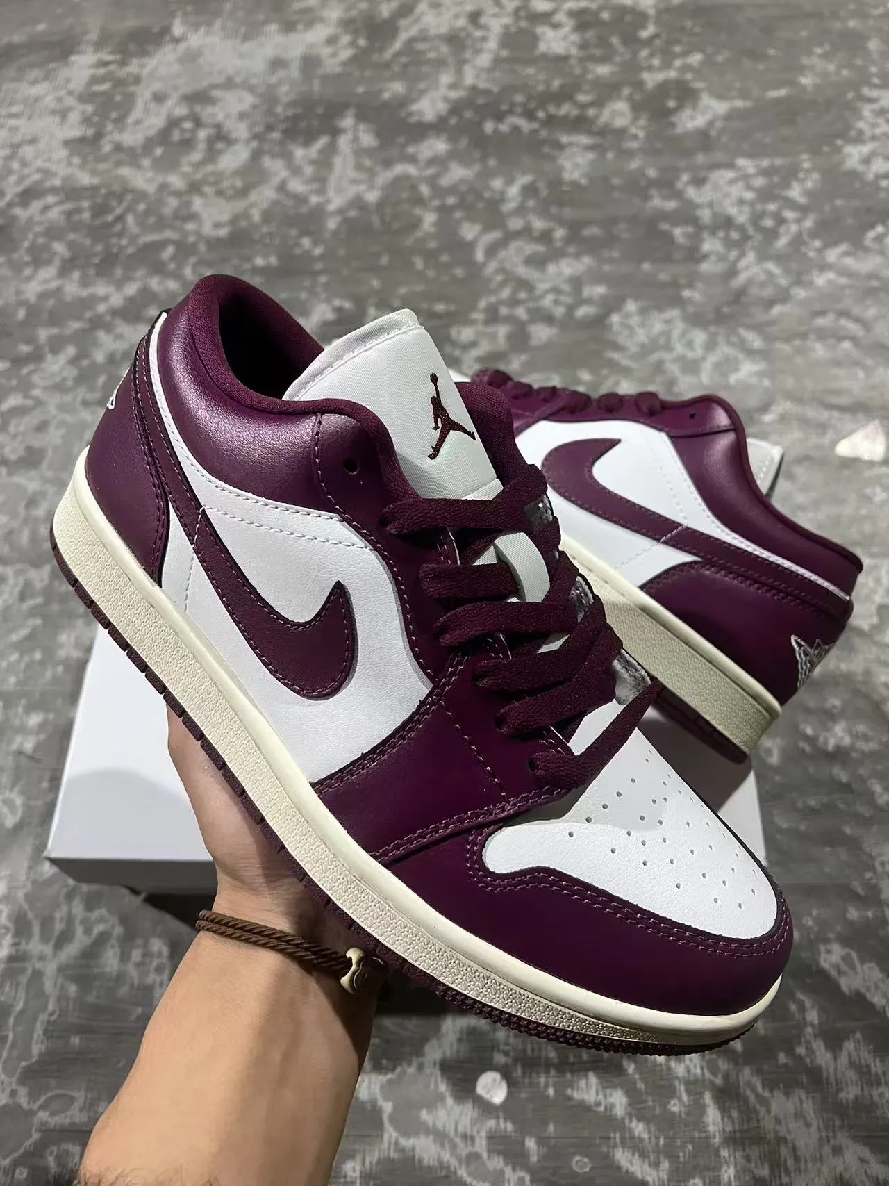 Nike Air Jordan 1 Low Purple and White Lifestyle Sneakers 2