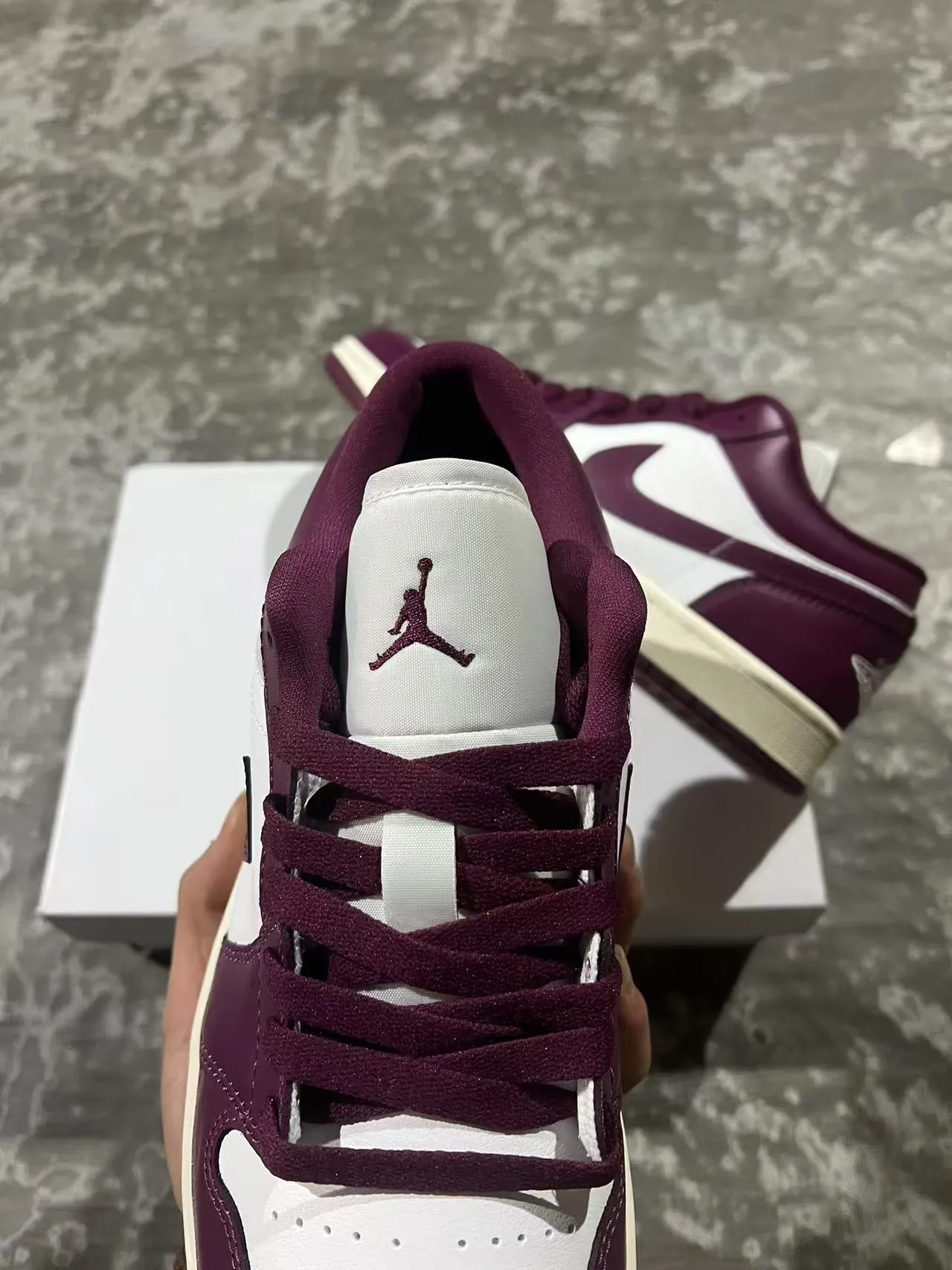 Nike Air Jordan 1 Low Purple and White Lifestyle Sneakers 4
