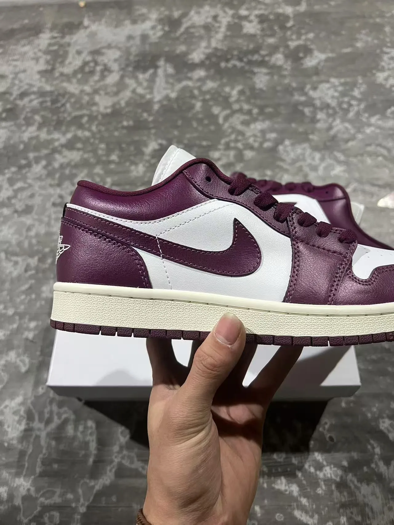 Nike Air Jordan 1 Low Purple and White Lifestyle Sneakers 7