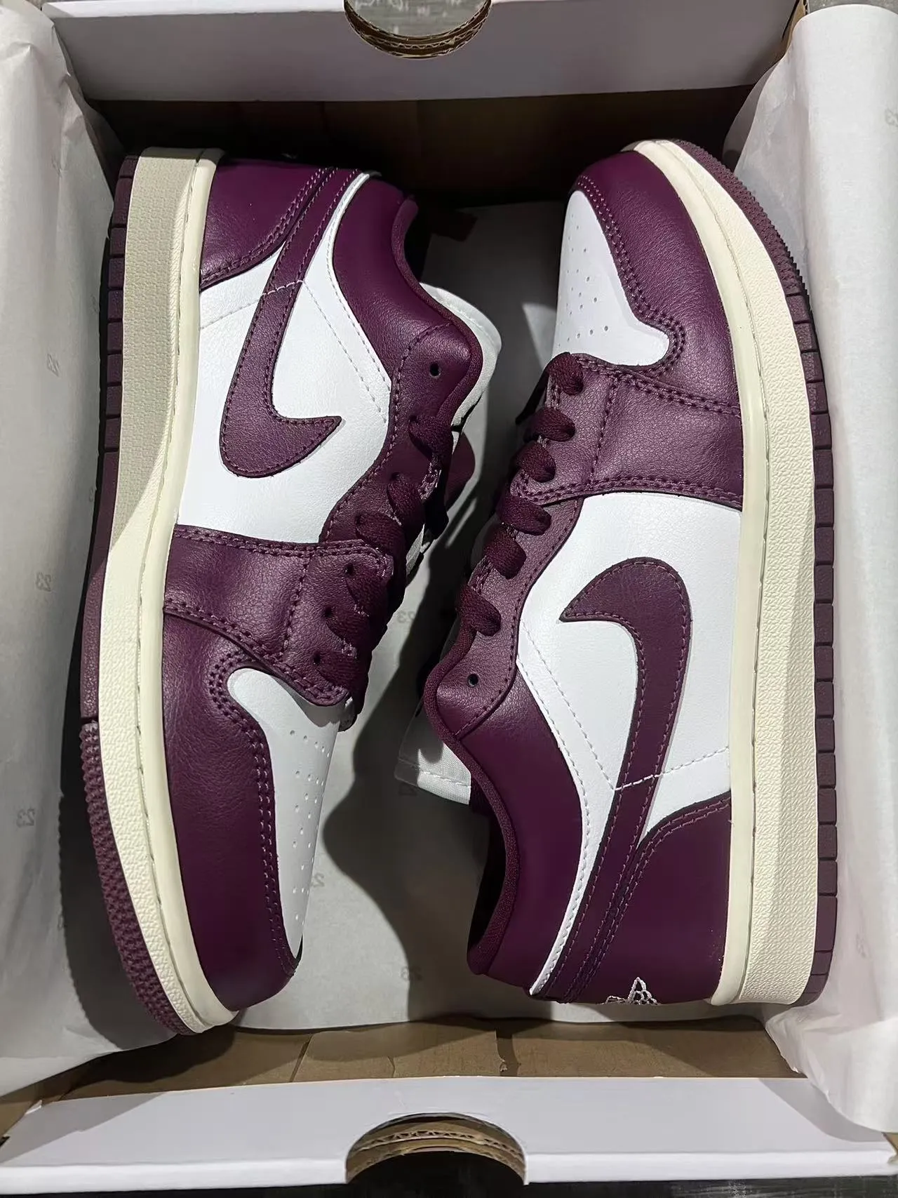 Nike Air Jordan 1 Low Purple and White Lifestyle Sneakers 9