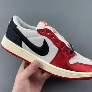 Nike Air Jordan 1 Low Red Black White Lifestyle Sneakers