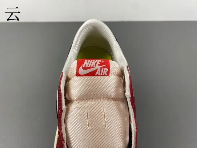 Nike Air Jordan 1 Low Red Black White Lifestyle Sneakers 7
