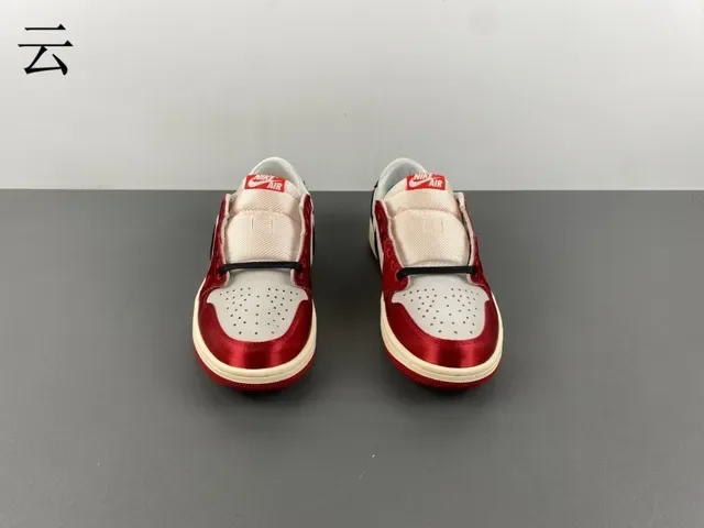 Nike Air Jordan 1 Low Red Black White Lifestyle Sneakers 12