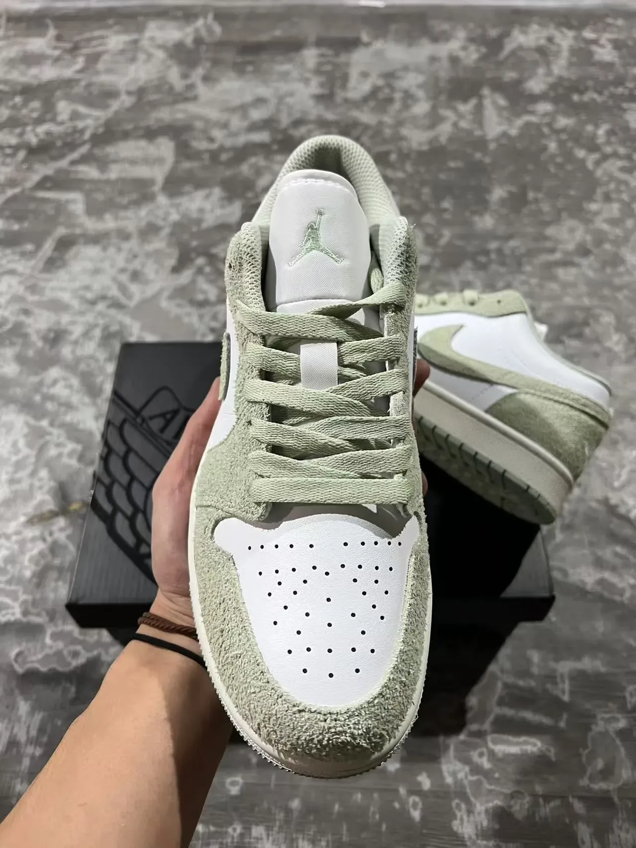 Nike Air Jordan 1 Low Sage Green Lifestyle Sneakers 3