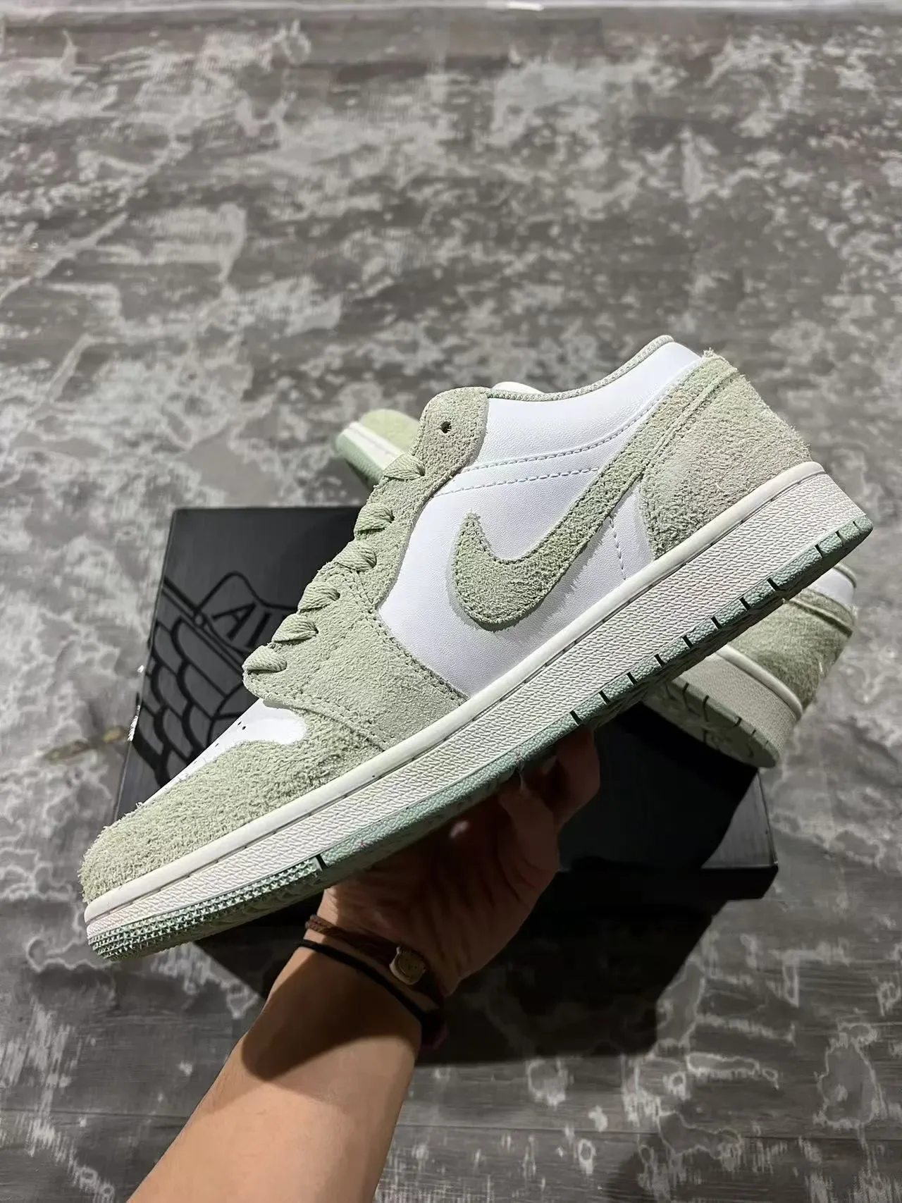 Nike Air Jordan 1 Low Sage Green Lifestyle Sneakers 5