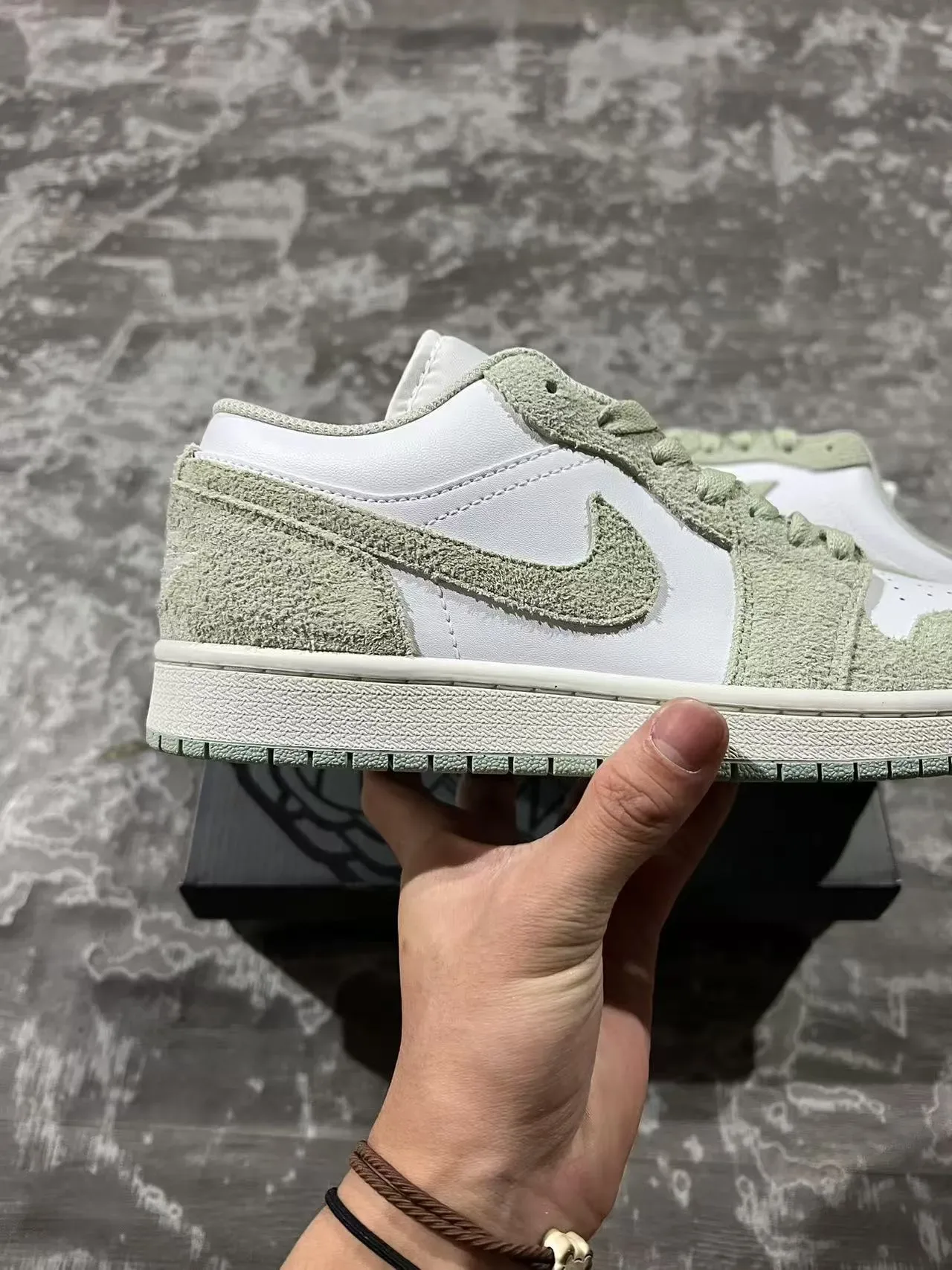 Nike Air Jordan 1 Low Sage Green Lifestyle Sneakers 7