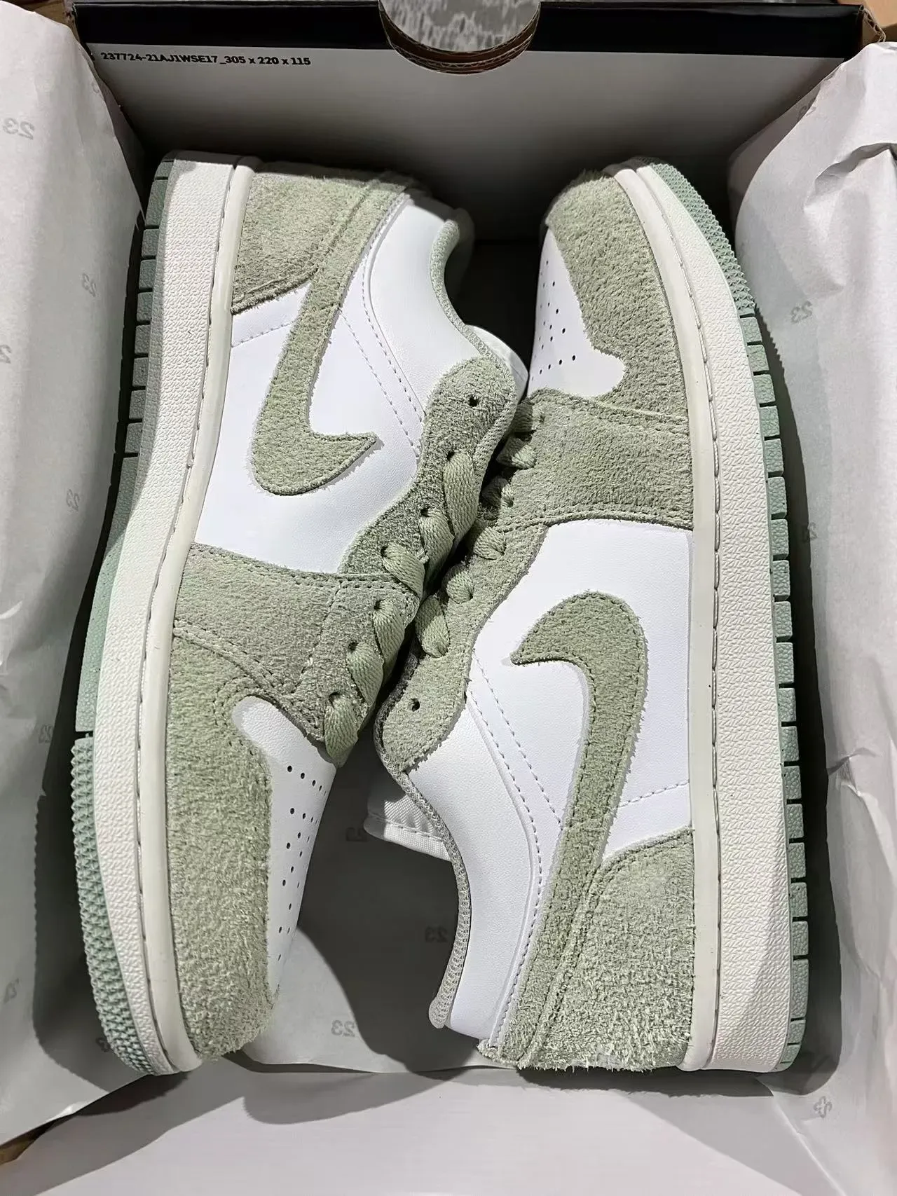 Nike Air Jordan 1 Low Sage Green Lifestyle Sneakers 9