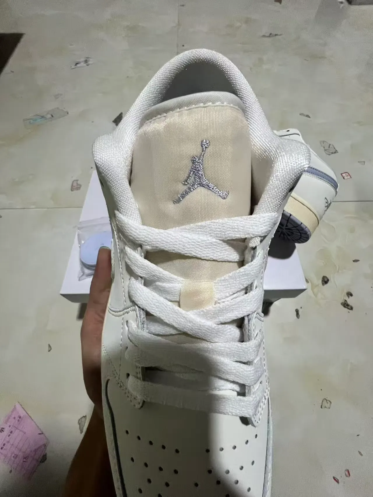 Nike Air Jordan 1 Low White Lavender Lifestyle Sneakers 4