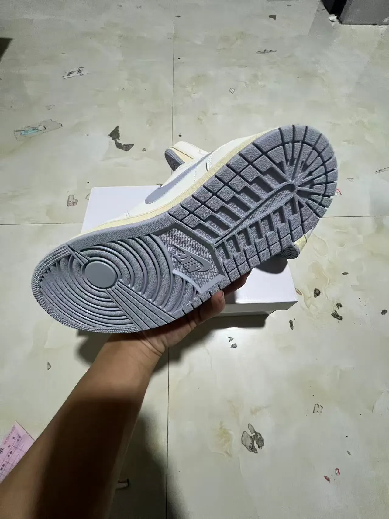 Nike Air Jordan 1 Low White Lavender Lifestyle Sneakers 6