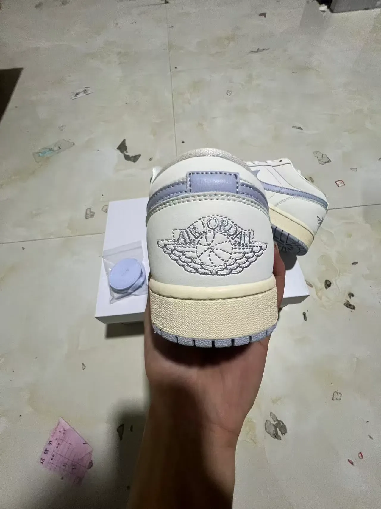 Nike Air Jordan 1 Low White Lavender Lifestyle Sneakers 8