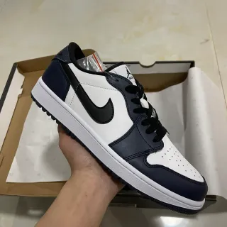 Nike Air Jordan 1 Low White Navy Black Lifestyle Sneakers