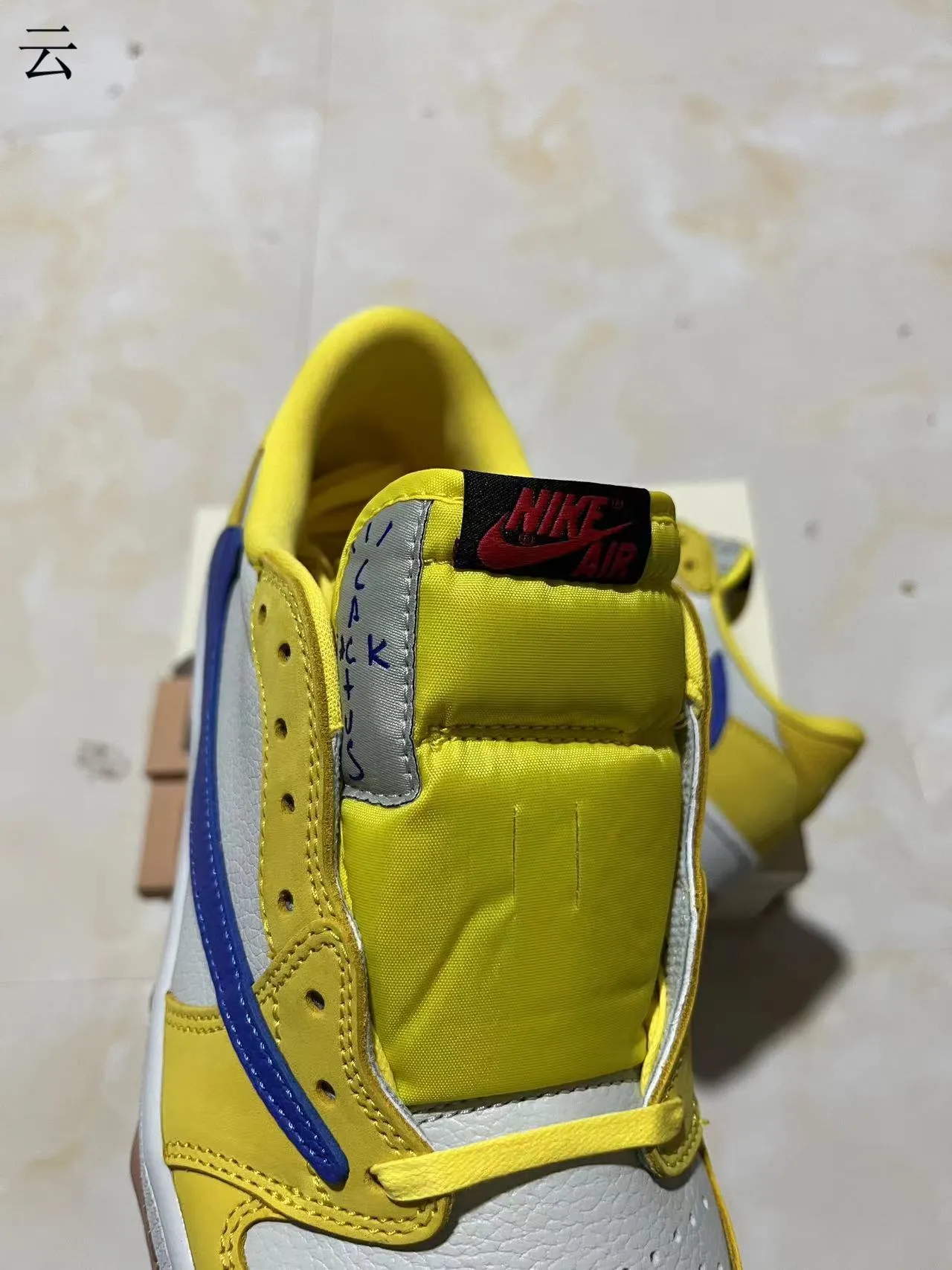 Nike Air Jordan 1 Low Yellow White Blue Lifestyle Sneakers 4