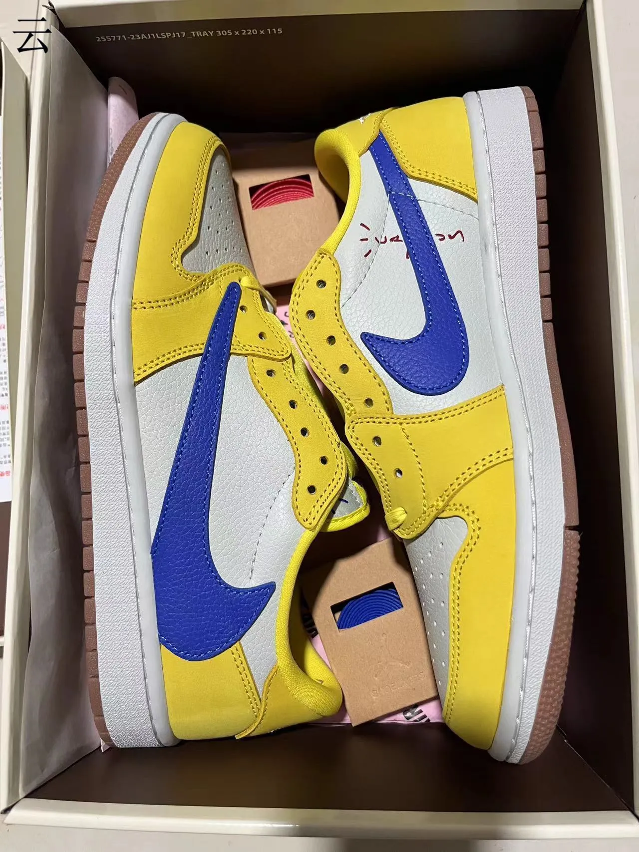 Nike Air Jordan 1 Low Yellow White Blue Lifestyle Sneakers 11