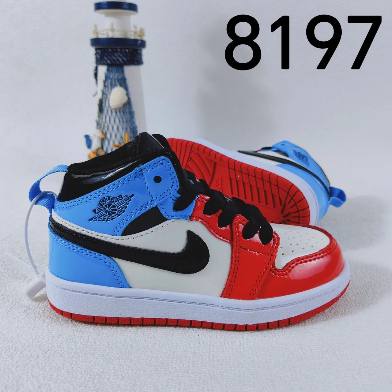 Nike Air Jordan 1 Pink White Red Kids Basketball Shoes 5