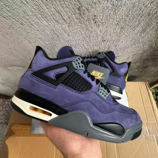 Nike Air Jordan 4 Purple Suede Basketball Shoes