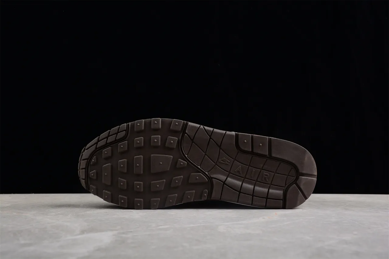 Nike Air Max 1 Brown Monogram and Checkerboard Lifestyle Sneakers 11