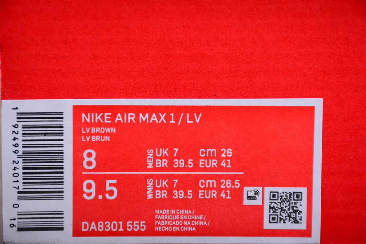 Nike Air Max 1 Brown Monogram and Checkerboard Lifestyle Sneakers 15
