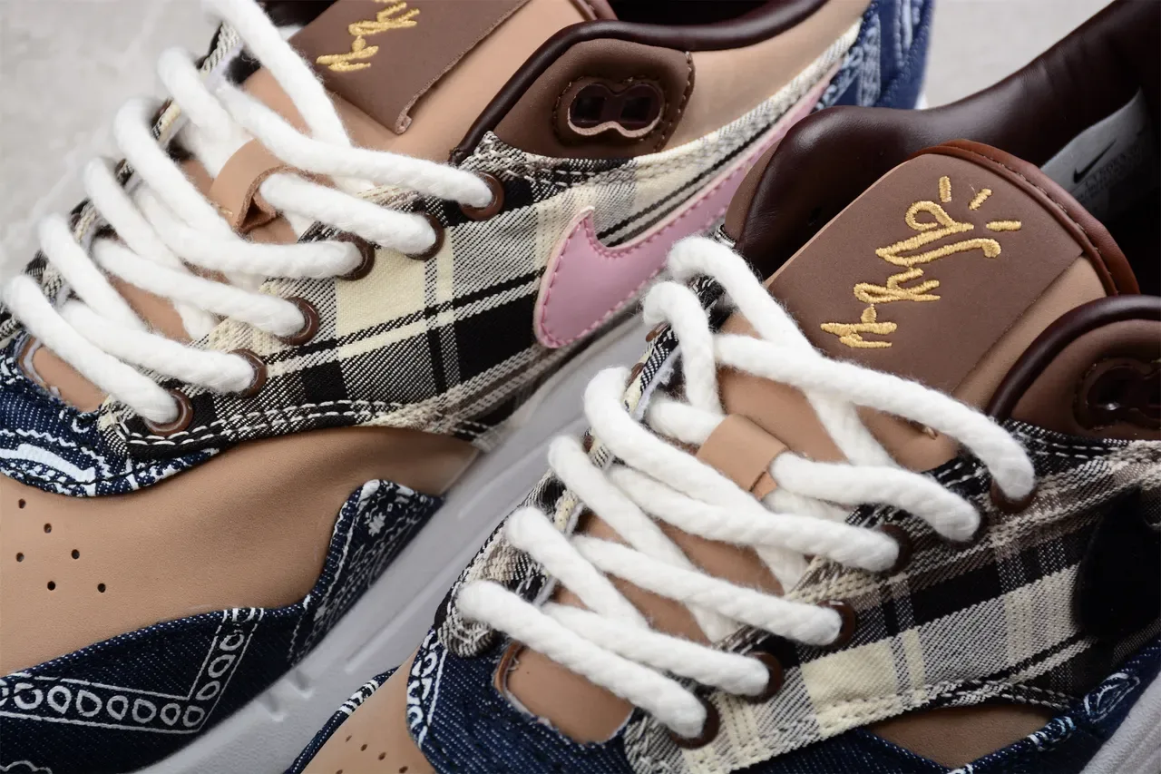 Nike Air Max 1 Denim Bandana Plaid Lifestyle Sneakers 2