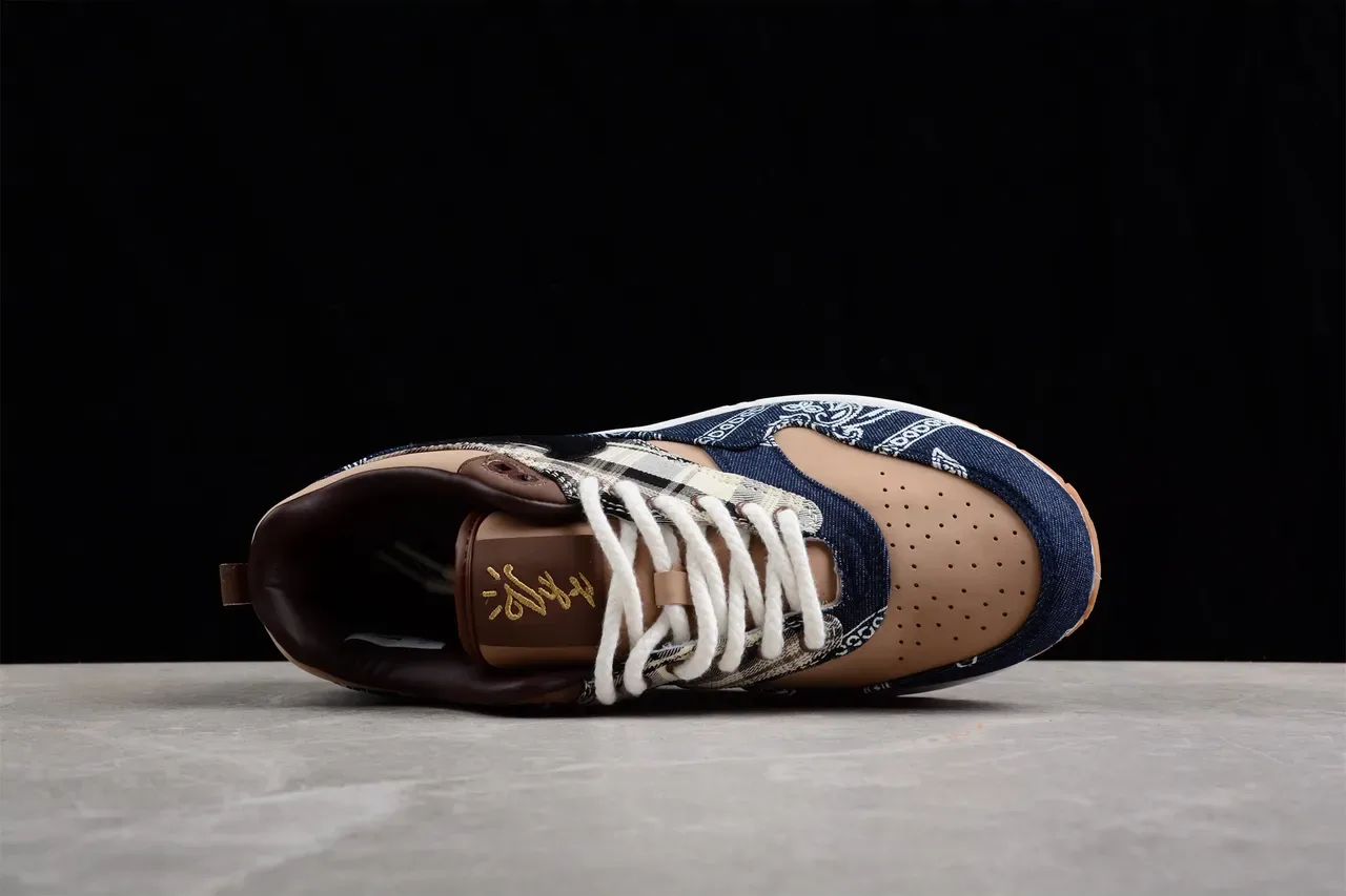 Nike Air Max 1 Denim Bandana Plaid Lifestyle Sneakers 7