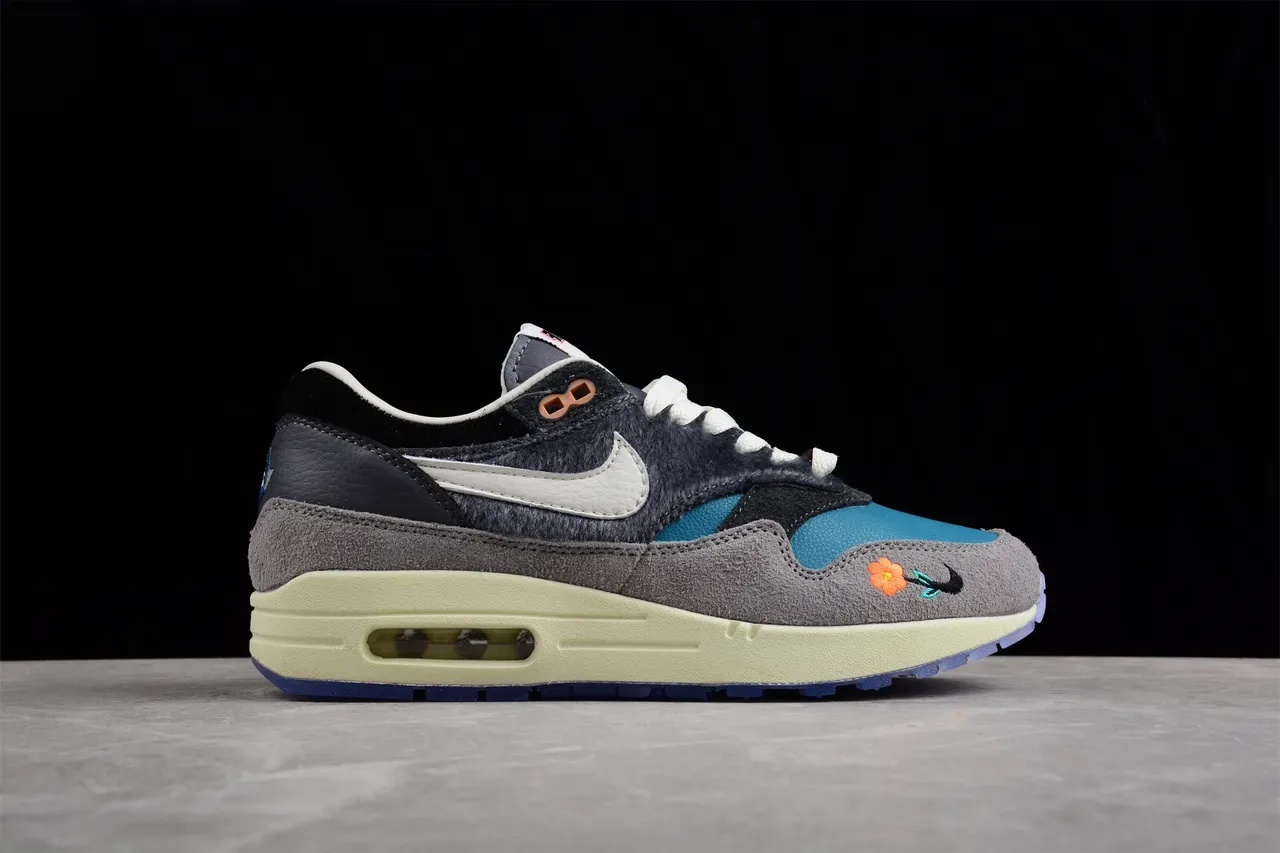 Nike Air Max 1 Multicolor Floral Embroidery Lifestyle Sneakers 15