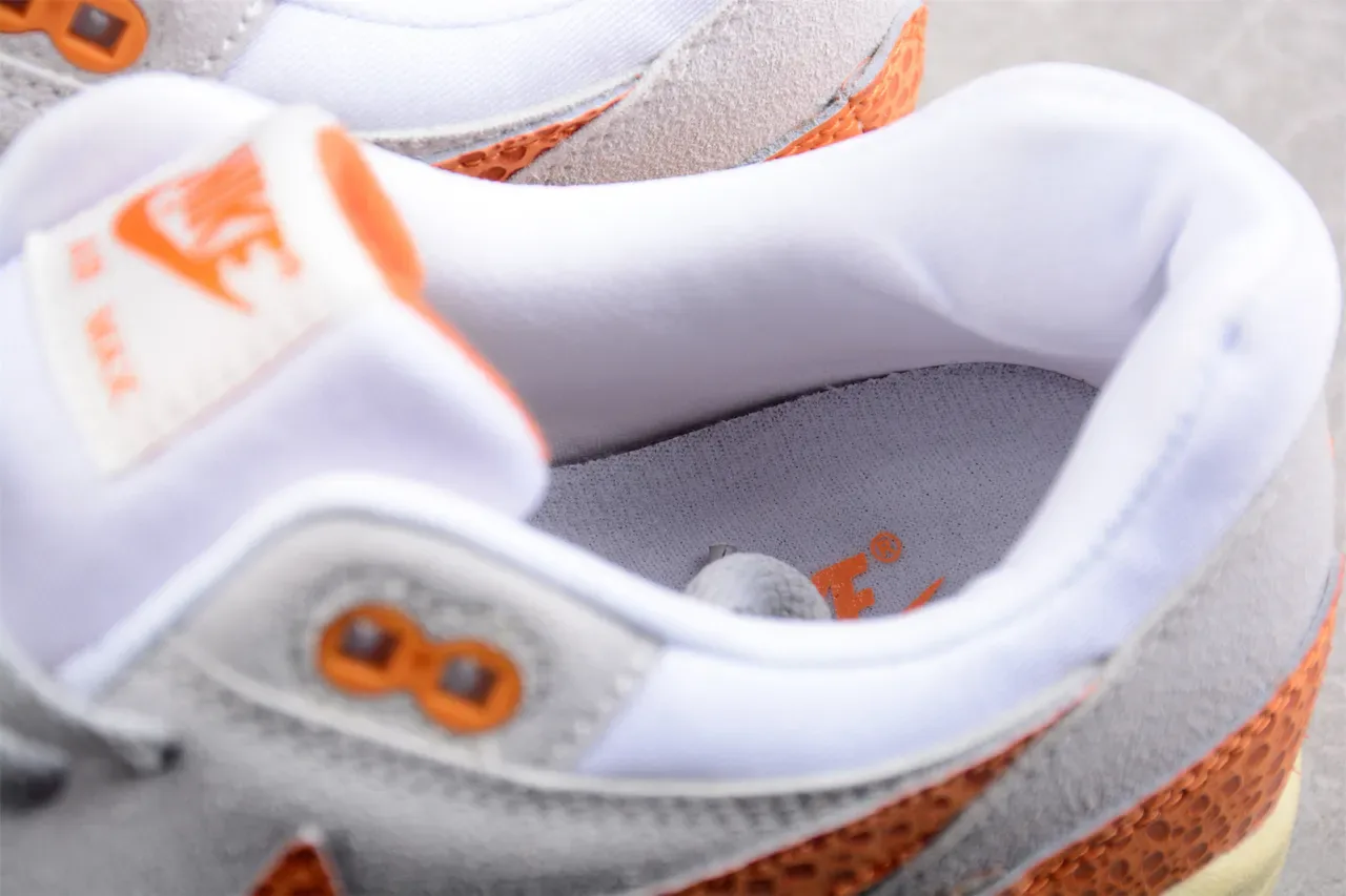 Nike Air Max 1 Orange Perforated Gray White Lifestyle Sneakers 11