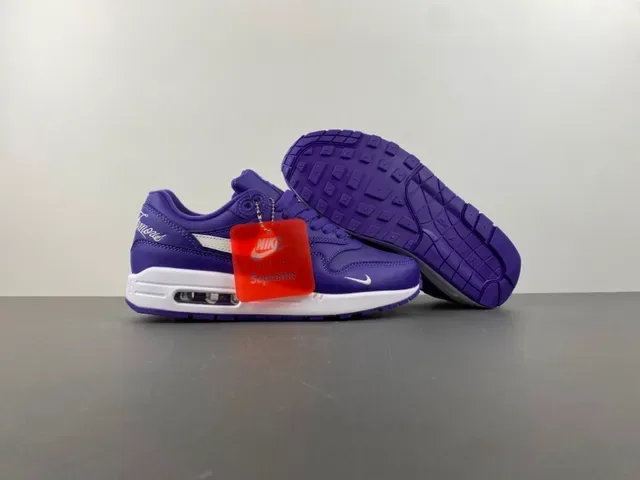 Nike Air Max 1 Purple and White Lifestyle Sneakers 12