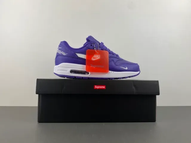 Nike Air Max 1 Purple and White Lifestyle Sneakers 15