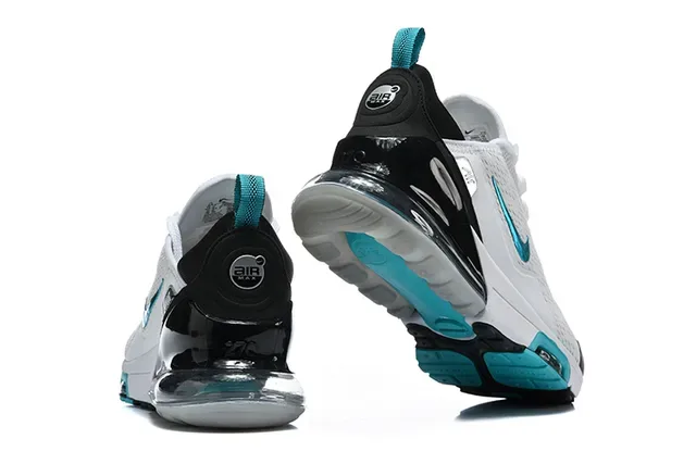 Nike Air Max 270 White and Royal Blue Lifestyle Sneakers 2