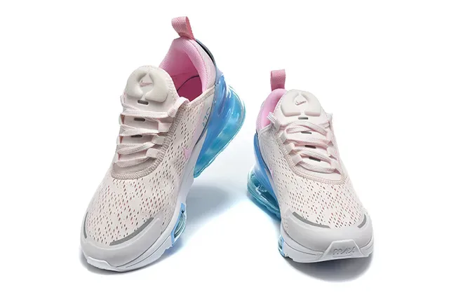 Nike Air Max 270 White and Royal Blue Lifestyle Sneakers 21