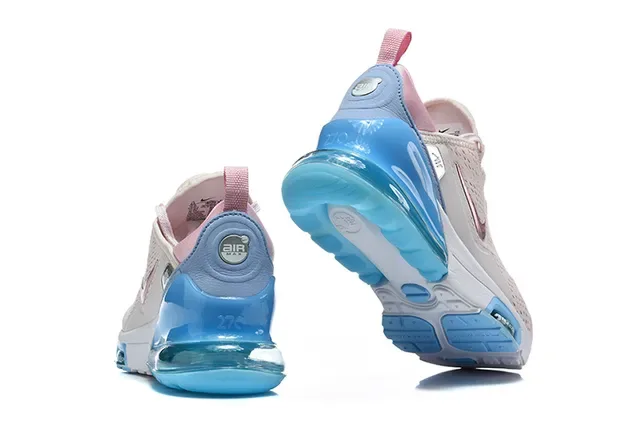 Nike Air Max 270 White and Royal Blue Lifestyle Sneakers 22