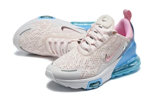 Nike Air Max 270 White and Royal Blue Lifestyle Sneakers 23