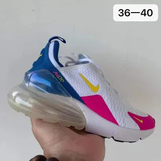 Nike Air Max 270 White Pink Blue Yellow Lifestyle Sneakers