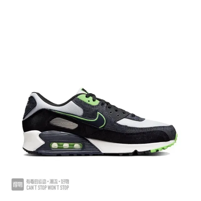 Nike Air Max 90 Black White Lime Green Lifestyle Sneakers 3
