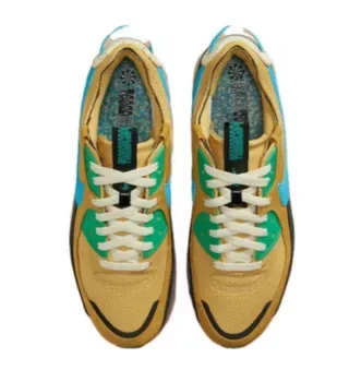 Nike Air Max 90 Mustard Green Cyan Lifestyle Sneakers 4