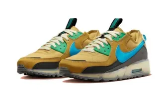 Nike Air Max 90 Mustard Green Cyan Lifestyle Sneakers 5