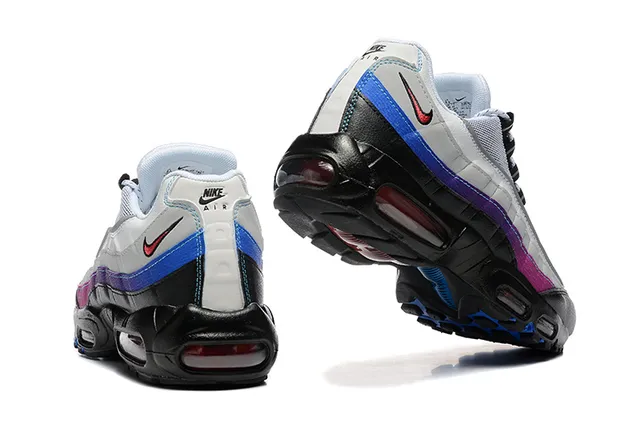 Nike Air Max 95 Silver Black Magenta Blue Lifestyle Sneakers 3