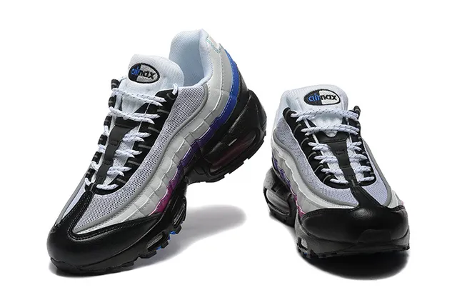 Nike Air Max 95 Silver Black Magenta Blue Lifestyle Sneakers 4