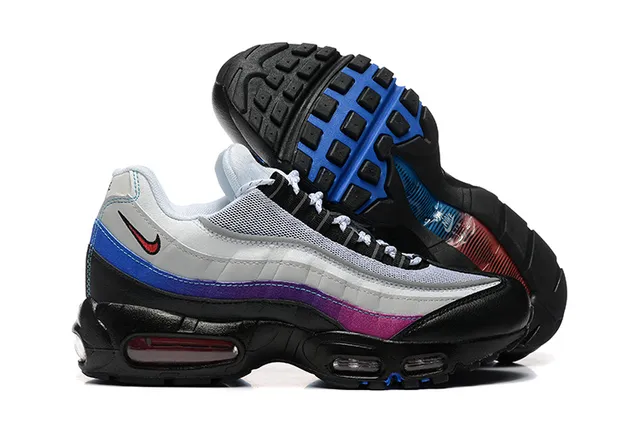 Nike Air Max 95 Silver Black Magenta Blue Lifestyle Sneakers 5