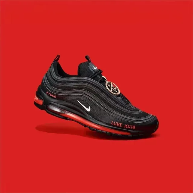 Nike Air Max 97 Noir Rouge Pentagramme Lifestyle Sneakers 1