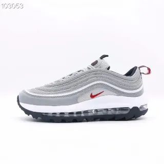 Nike Air Max 97 ধূসর লাল সাদা জীবন শৈলী স্নিকার্স