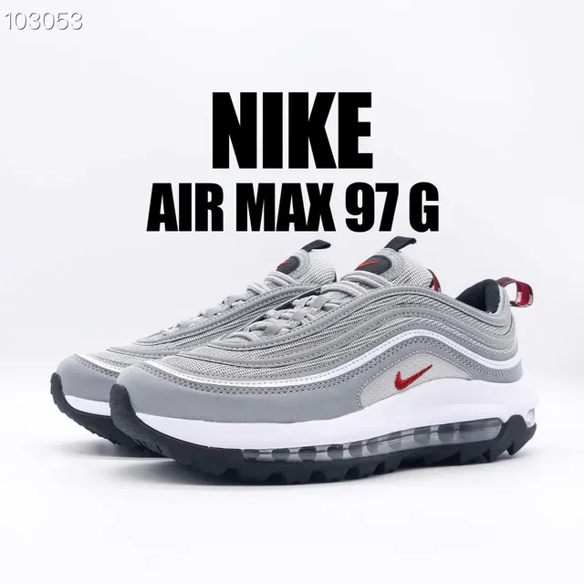 Nike Air Max 97 Gray Red White Lifestyle Sneakers 2