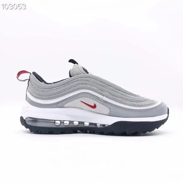 Nike Air Max 97 Gray Red White Lifestyle Sneakers 4
