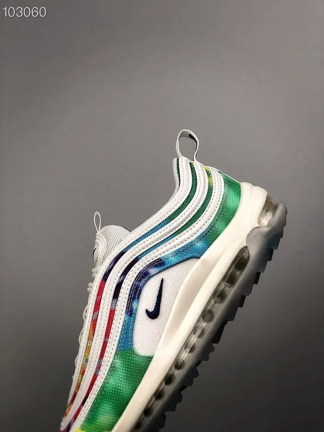 Nike Air Max 97 Multicolor Rainbow Stripe Lifestyle Sneakers 5
