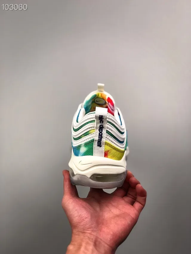 Nike Air Max 97 Multicolor Rainbow Stripe Lifestyle Sneakers 6