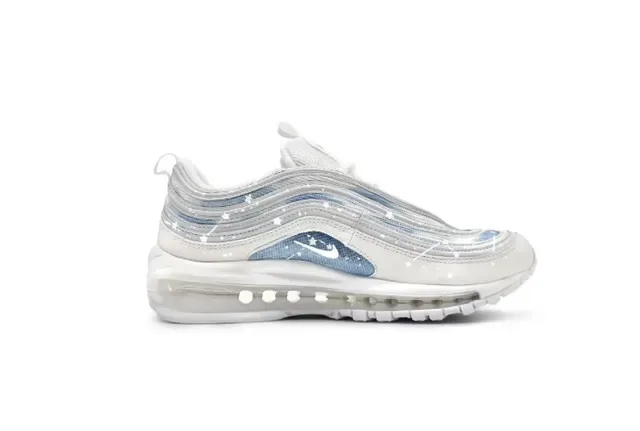 Nike Air Max 97 blanc et bleu iridescent chaussures lifestyle 2